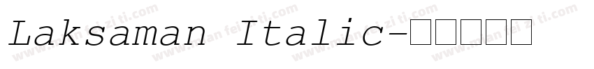 Laksaman Italic字体转换